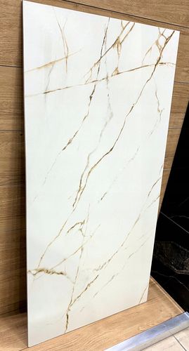 BIAŁY GRES ze złotą żyłą 120X60 BIAŁY Marmur PÓŁMATOWY - SUPER CENA na Arena.pl
