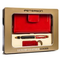 zestaw portfel+długopis+brelok ptn zde-09 red