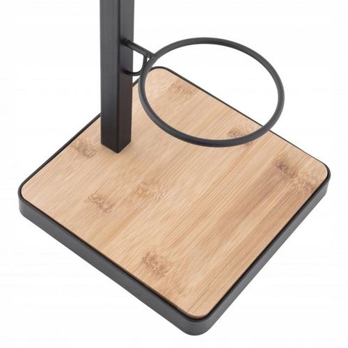 Stojak uchwyt na papier toaletowy i szczotkę do WC czarny loft bambus na Arena.pl