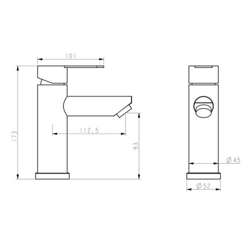 Bateria umywalkowa WEZER EKO1A-09-BLACK na Arena.pl
