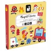 Magnetyczna Układanka Janod Magnetibook Strażacy Zabawka dla Dziecka 3l+