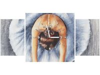 80X40CM ZEGAR BŁĘKITNA BALETNICA OBRAZ