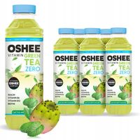 6x OSHEE Vitamin Green Tea ZERO kaktus-mięta 555 ml