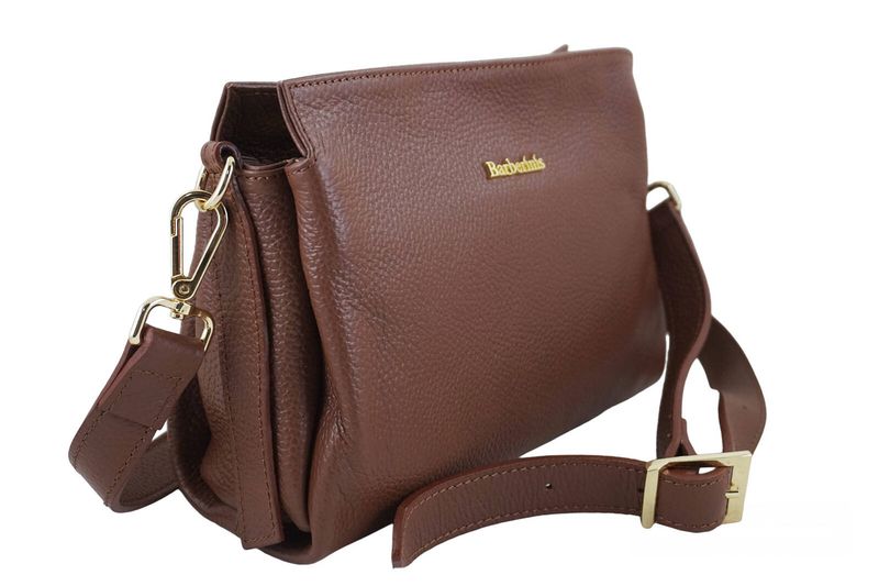 Funkcjonalna torebka damska na ramię - Brązowa zdjęcie 2