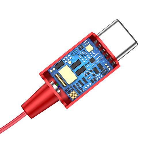 Słuchawki Baseus Encok C16 USB Type-C pilot czerwony na Arena.pl