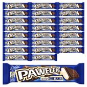 Baton PAWEŁEK Śmietankowy w czekoladzie 24x45g