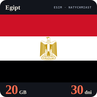 Karta eSIM Internet Egipt 20 GB na 30 dni - bez rejestracji
