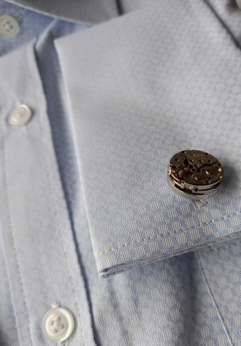 Spinki do mankietów Zegarek Werk Mechanizm Zegarka Steampunk Metalowe Etui na Arena.pl