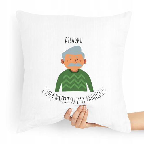 Poduszka Na Dzień Dziadka Wszystko Jest Fajniejsze Z Nadrukiem Ze Zdjęciem na Arena.pl