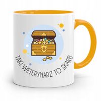 Kubek Żółty Weterynarza Taki Weterynarz To Skarb Z Nadrukiem Ze Zdjęciem