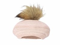 Jamiks APIA beret dla dziewczynki pompon różowy 52-54