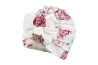 Jamiks Bianca turban dla dziewczynki kwiatki piwonie 50-52