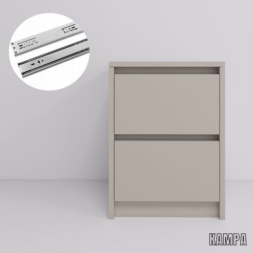 Praktyczna Szafka Nocna KASZMIR 2 szuflady stolik nocny loft na Arena.pl