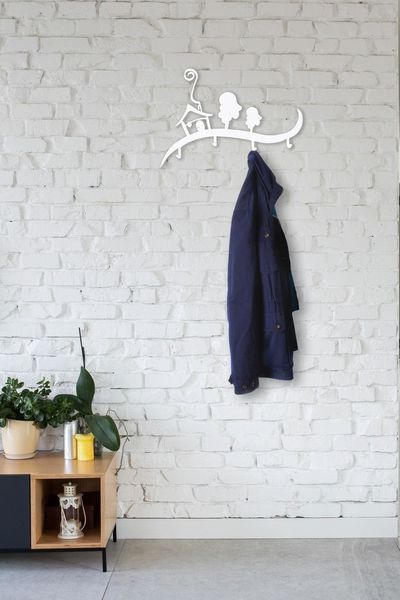 Wieszak ścienny Domek czarny zdjęcie 4