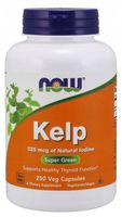 NOW FOODS KELP 325MCG 250K JOD TARCZYCA IODINE