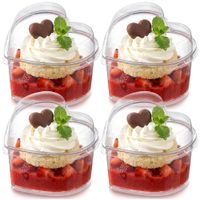4x Kubki Pucharki Pojemniki na Desery Przekąski Przystawki do Deserów 130ml