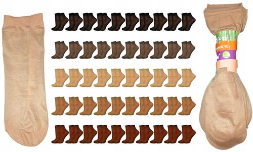 Skarpetki rajstopowe damskie cienkie stopki LYCRA 35-42 wybór kolorów 50 pa na Arena.pl