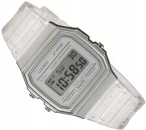 CYFROWY ZEGAREK CASIO F-91WS-7EF RETRO SPORT KLASYK MAŁY UNISEX +BOX 35mm na Arena.pl