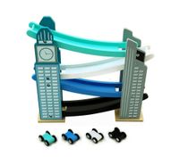 Tor samochodowy drewniany Adam Toys wielokolorowy 18 m+