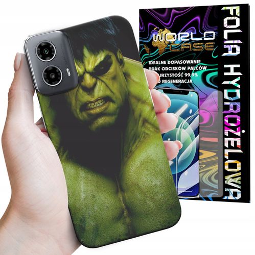 ETUI DO MOTOROLA MOTO G34 5G - HULK AVENGERS SPIDERMAN MARVEL + FOLIA na Arena.pl