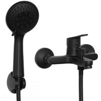 Bateria wannowa ścienna prysznicowa natryskowa czarna- Yoka