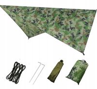 Lekki TARP plandeka z LINKAMI I SZPILKAMI moro