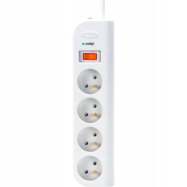 Belkin - Listwa antyprzepięciowa 238J, 4x AC EU z kablem 1 m, do 238 dżuli zdjęcie 3