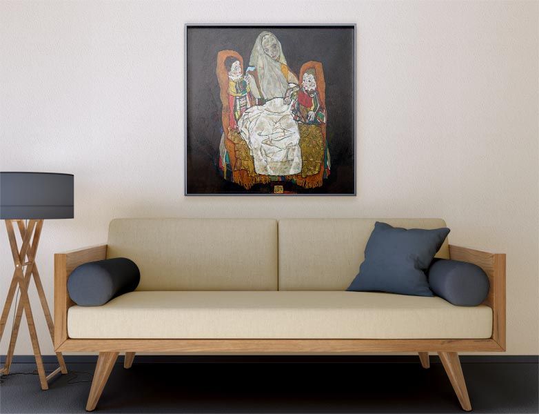 Matka z dwójką dzieci III, Egon Schiele - plakat 30x30 cm zdjęcie 2