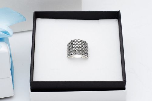 Srebrny pierścionek PDM5527 - Markazyty na Arena.pl