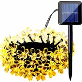 LAMPKI OGRODOWE SOLARNE 40 LED CIEPŁE GIRLANDA