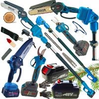 MEGA ZESTAW PIŁA AKU 6" + SEKATOR NA WYSIĘGNIKU 2,5 m TELESKOP 2X 48V 5 AH