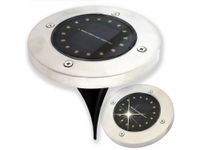 Lampa  ogrodowa solarna najazdowa czujnik zmierzchu 16 led biały zimny