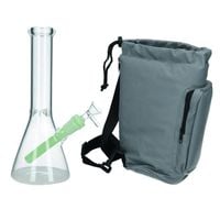 torba ochronna na bongo 30 cm + bongo szklane emerald flo 21 cm