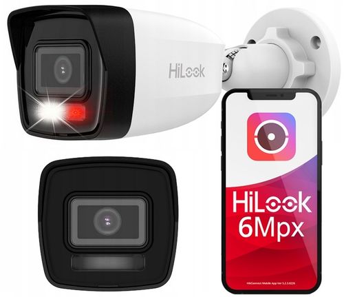 Kamera IP 6Mpx PoE HiLook by Hikvision Zewnętrzna IPCAM-B6-30DL Mikrofon na Arena.pl