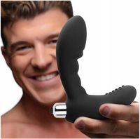 WIBRUJĄCY MASAŻER PROSTATY SILIKONOWY KOREK ANALNY WIBRATOR DLA MĘŻCZYZN