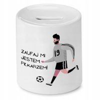 Skarbonka Dla Piłkarza Zaufaj Mi! Prezent Z Nadrukiem Ze Zdjęciem