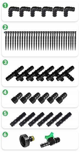 LINIA KROPLUJĄCA NAWADNIANIE KROPELKOWE 50m + 56 elementów Wąż pocący na Arena.pl