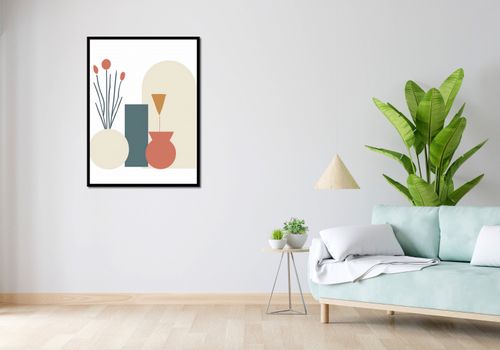 Plakat 75x100cm Kremowe Wazony na Arena.pl