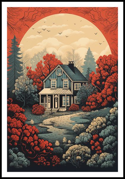 Plakat 61x90,5cm Idylla Rustykalna zdjęcie 3