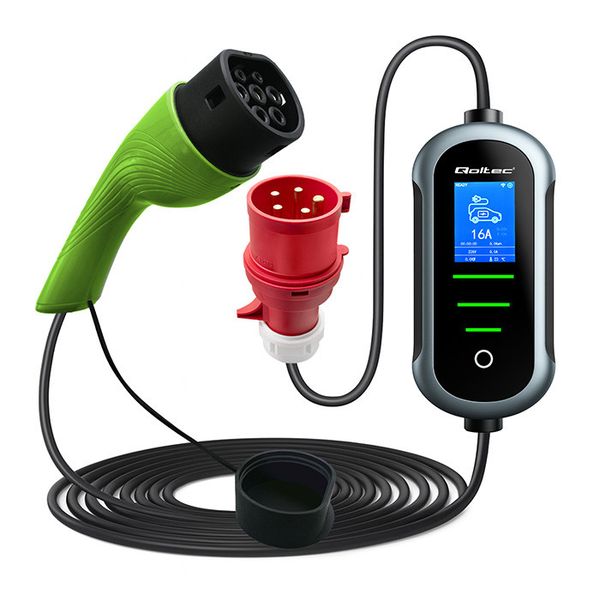 Qoltec Ładowarka EV 11kW | Typ2 | 5m | LCD | Wi-Fi zdjęcie 16