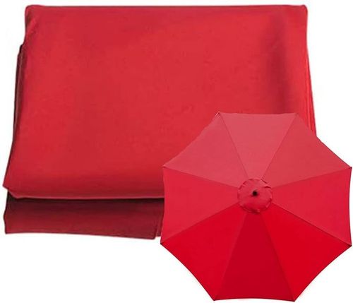 Poszycie wymienne materiał parasola ogrodowego 8 ramion 300cm - czerwone na Arena.pl