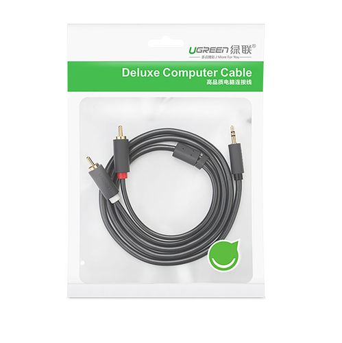 UGREEN AV102 Kabel 2x RCA (Cinch) jack 3.5 mm 1m (czarny) na Arena.pl