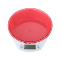 WAGA KUCHENNA ELEKTRONICZNA 5kg Z MISKĄ CZERWONY