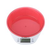 WAGA KUCHENNA ELEKTRONICZNA 5kg Z MISKĄ CZERWONY
