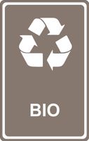 NAKLEJKA BIO SEGREGACJA ŚMIECI NA ŚMIETNIK KOSZ WODOODPORNA 30x20cm