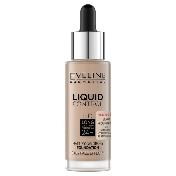 EVELINE COSMETICS LIQUID CONTROL HD PODKŁAD LIGHT ROSE 025 zdjęcie 1