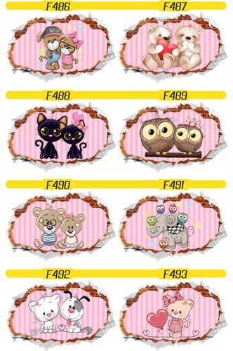 Naklejka samoprzylepna efekt 3D pluszowe misie HIT na Arena.pl