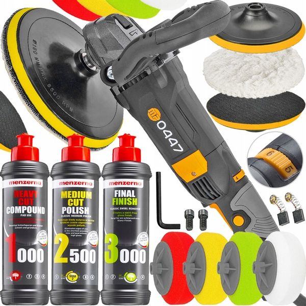 POLERKA SAMOCHODOWA SZLIFIERKA 4x GĄBKA+ PASTA POLERSKA MENZERNA MP Majster zdjęcie 1
