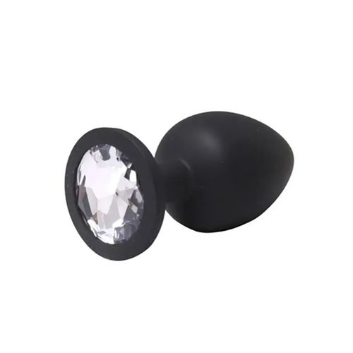 black large butt plug with white crystal na Arena.pl