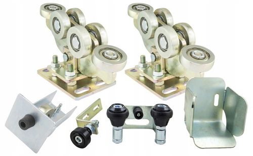 ZESTAW wózek wózki rolki do bramy przesuwnej 70x70 MADE IN POLAND 6 rolek na Arena.pl